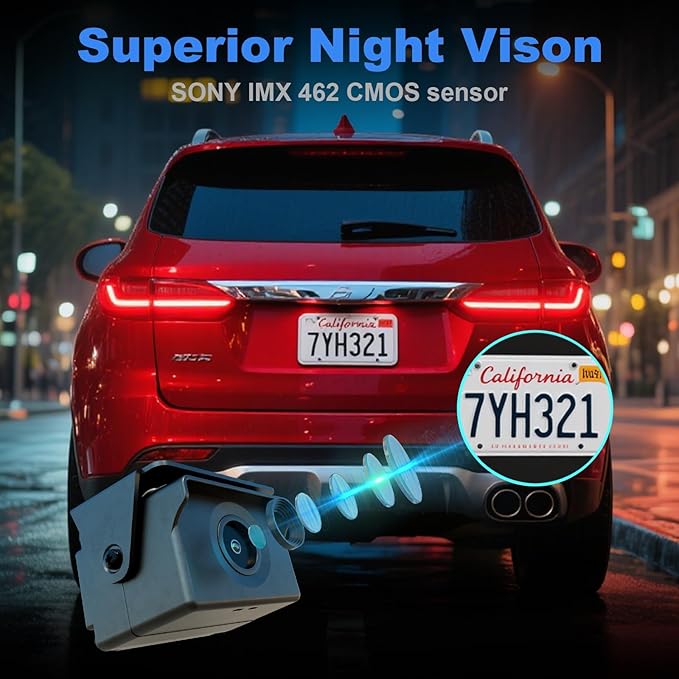 60FPS 9.2″ OEM Rear View Mirror Camera, Dash Cam, Detached Front Lens, 2K, Digital Signal Transmission, IMX462, IPS Screen, Night Vision, Parking Monitor, 64GB SD, for Trucks, Vans, SUVs
