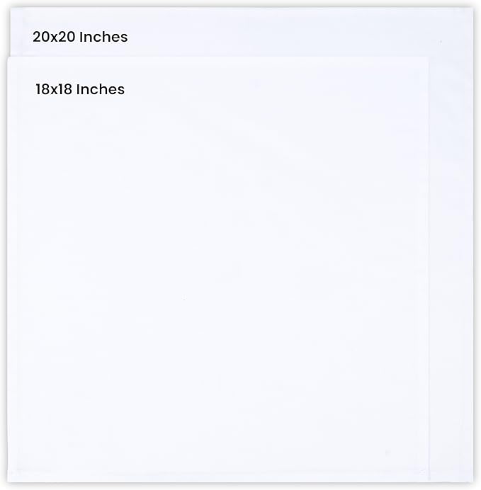 Utopia Kitchen White Cloth Napkins [288 Pack, 18x18 Inch] Absorbent Cotton Blend Washable and Reusable for Dinner, Restaurant, Lunch, Wedding and Hotel