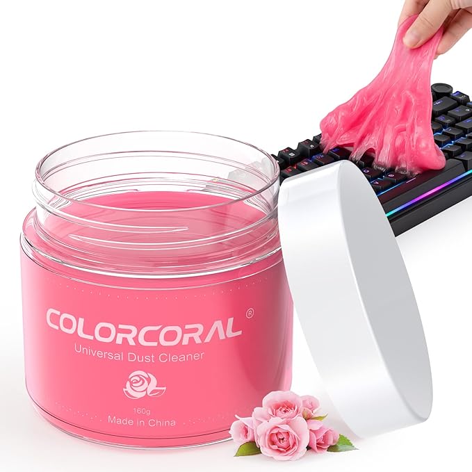 COLORCORAL Universal Cleaning Gel Dust Cleaner for PC Keyboard Car Detailing Office Electronics Laptop Dusting Kit Computer Dust Remover, Computer Gaming Car Accessories,Christmas Stocking Stuffers