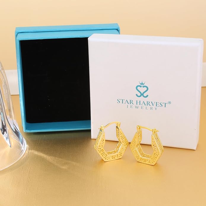 Gold-Plated Vintage Dangle Earrings for Women – Hypoallergenic Retro Drop Earrings, Elegant Jewelry Gift for Birthdays, Christmas, Valentine’s Day & Special Occasions