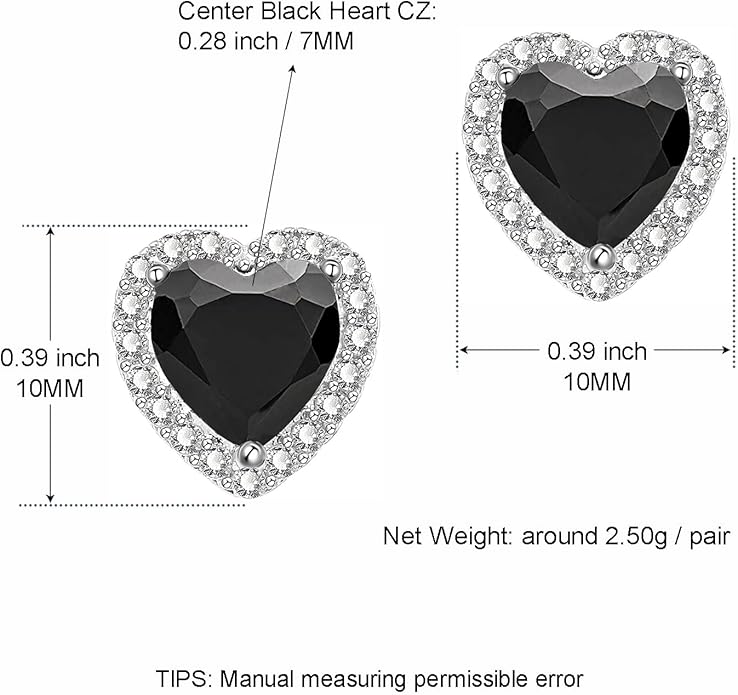 YOMELA Cubic Zirconia Earrings Studs, Halo CZ Birthstone Simulated Diamond Stud Earrings for Women
