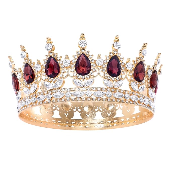 Queen Crown for Women Crystal Tiara for Girl Rhinestone Wedding Headband for Bride Hair Accessories for Costume Birthday Party Prom Gifts