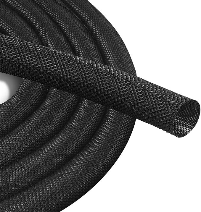 Secbolt Cord Protectors from Pets No Chew, 10ft - 3/8 inch Ultra Durable Cord Covers for Pets, Bite-Resistant Cable and Wire Protector for Cats, Dogs, Rabbits - Black