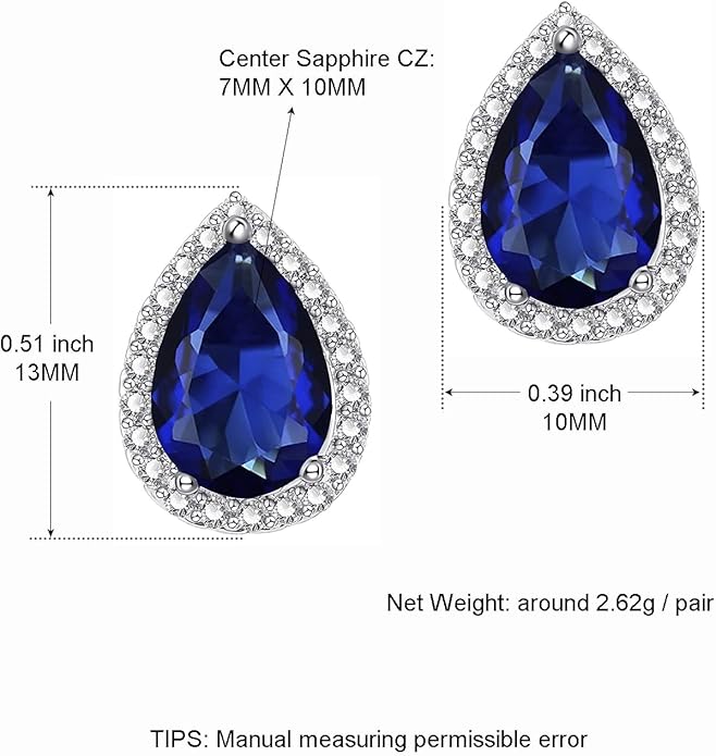 YOMELA Cubic Zirconia Earrings Studs, Halo CZ Birthstone Simulated Diamond Stud Earrings for Women