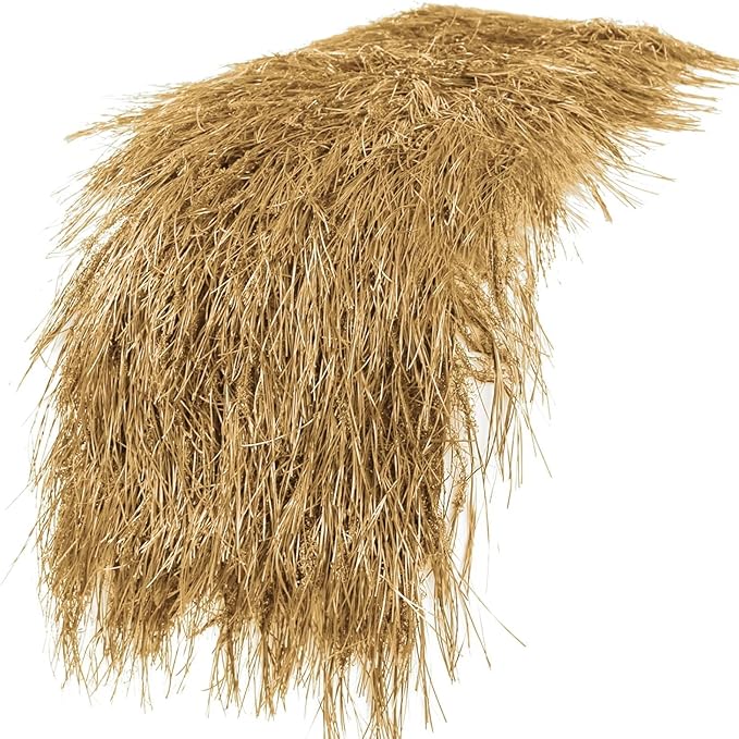 XLX TURF Fake Thatch Straw Table Runner 13 X 108 Inch - Yellow Hay Grass Table Centerpiece Western Party Decor Halloween Nativity Tiki Mexican Jungle Birthday Event, Home DIY Crafts