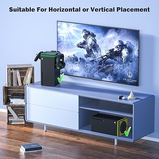 ZAONOOL Cooling Fan for Xbox Series X - High Speed Top Fan Cooler System with 13 RGB LED Light Modes, Low Noise, Dust Proof, Keeps Your Xbox Console Cool, Fits Horizontal or Vertical Placement, Black