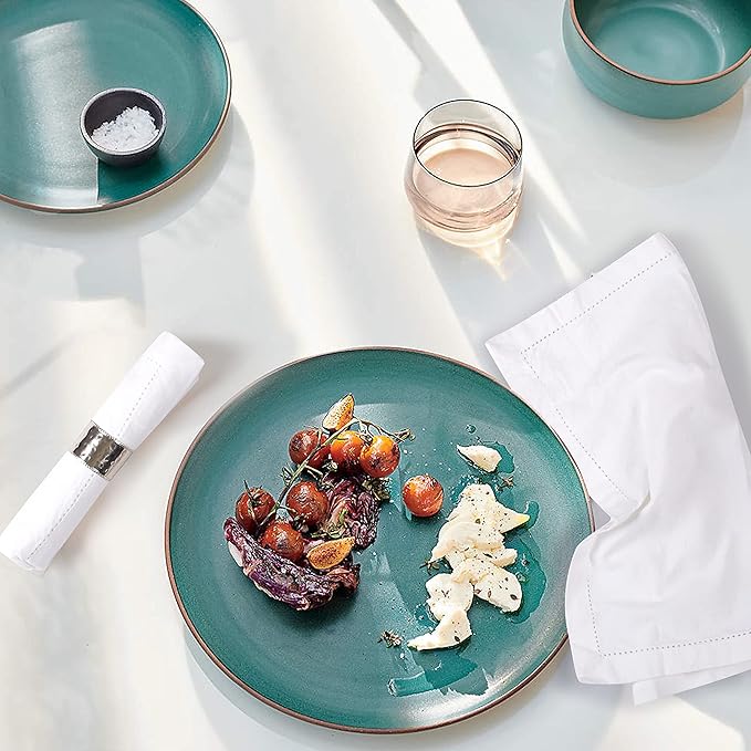 Cotton Cloth Dinner Napkins 18x18-Cotton Fabric with Hemstitched Detailing & Tailored with Mitered Corners-Ideal for Events and Regular Use-White Set of 12
