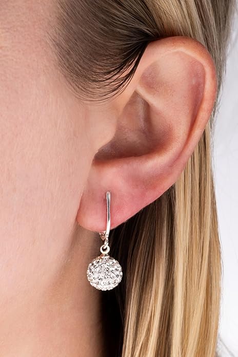 Silver Clip On Earrings For Women, They Look Pierced, Don't Pinch & Won't Fall Off, Hypoallergenic & Lightweight
