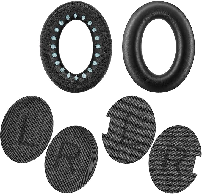 QC35 Headphones Replacement Ear Pads - QC35,QC35ii Replacement Earpads Cushion - Compatible with Bose Quiet Comfort35,QC45,QC25,QC35ii,QC15,AE2,AE2i-Comfortable & Durable（Black）
