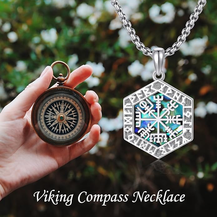Compass Necklace Sterling Silver Celtic Knot Necklace Graduation Friendship Talisman Travel Necklace Inspirational Graduation Gift Jewelry Gifts for Women Girls