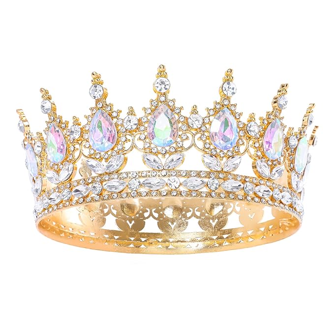 Queen Crown for Women Crystal Tiara for Girl Rhinestone Wedding Headband for Bride Hair Accessories for Costume Birthday Party Prom Gifts