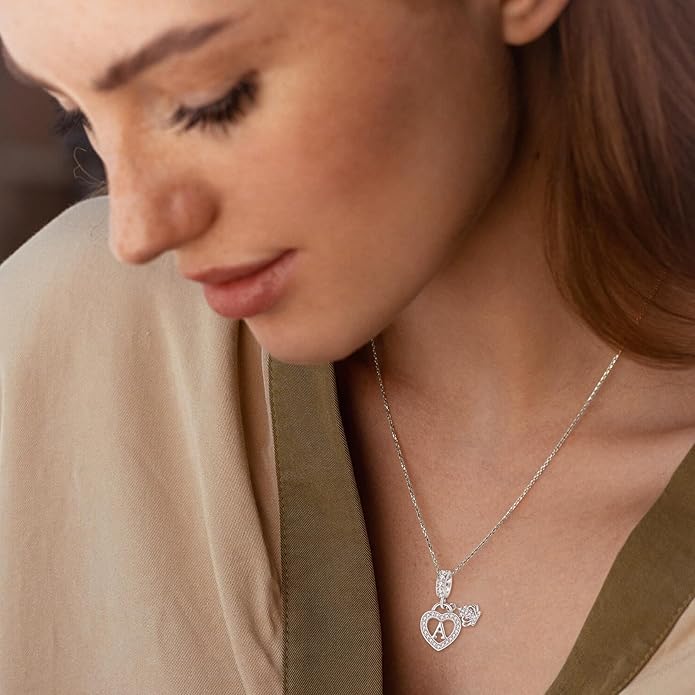 Letter Charms for Charms Bracelet: Silver Heart Alphabet Initial Dangle Charms Bead for Bracelets and Necklaces, Birthday Mother's Day Christmas Jewelry Gifts For Women
