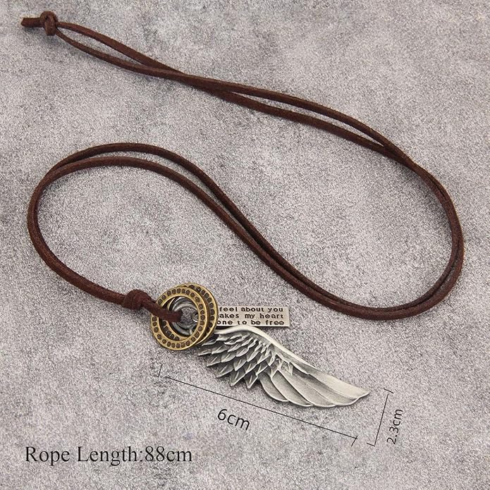 GelConnie Boho Necklaces for Women Vintage Silver Circles Long Pendant Necklace Cowgirl Sweater Necklace Adjustable Leather Choker Necklace for Women