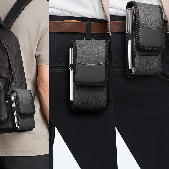 Njjex Cell Phone Holster for Samsung Galaxy S25 Ultra S24 S23 Plus S22 S21 S20 FE Note 20 Ultra A14 A15 A16 A17 A35 A36 iPhone 14 15 16 17 Pro Max Belt Clip Holster Phone Pouch Holder Carrying Case