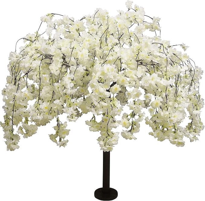 Artificial Cherry Tree Weeping Cherry Tree White Cherry Tree for Indoor Outdoor Home Office Party Table Center Wedding