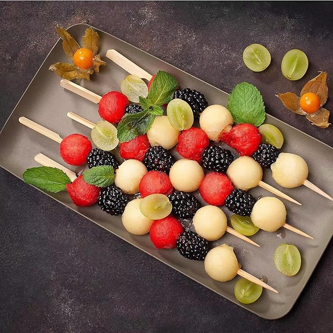 Bamboo Skewers 8 Inch, 1000 PCS Cocktail Wooden Skewers for Appetizers，BBQ，Fruit Kabobs，Sandwich，Drink.