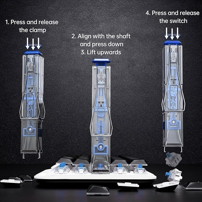 KEMOVE P10 2-in-1 Switch & Keycap Puller for Mechanical Keyboards, Quick & Painless Removal, DIY Customization, Maintenance, Cleaning for Beginners & Enthusiasts