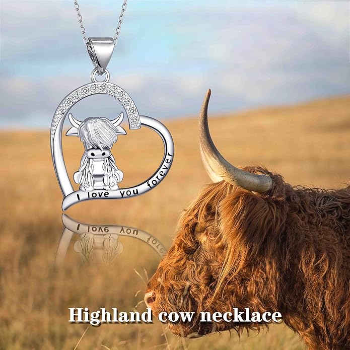 Animal Necklace Cat/Fox/Otter/Sloth/Cow/Highland Cow/Koala Necklace Cute Animal Jewelry Gifts for Women