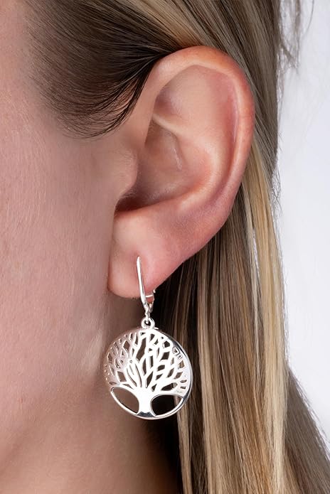 Silver Clip On Earrings For Women, They Look Pierced, Don't Pinch & Won't Fall Off, Hypoallergenic & Lightweight