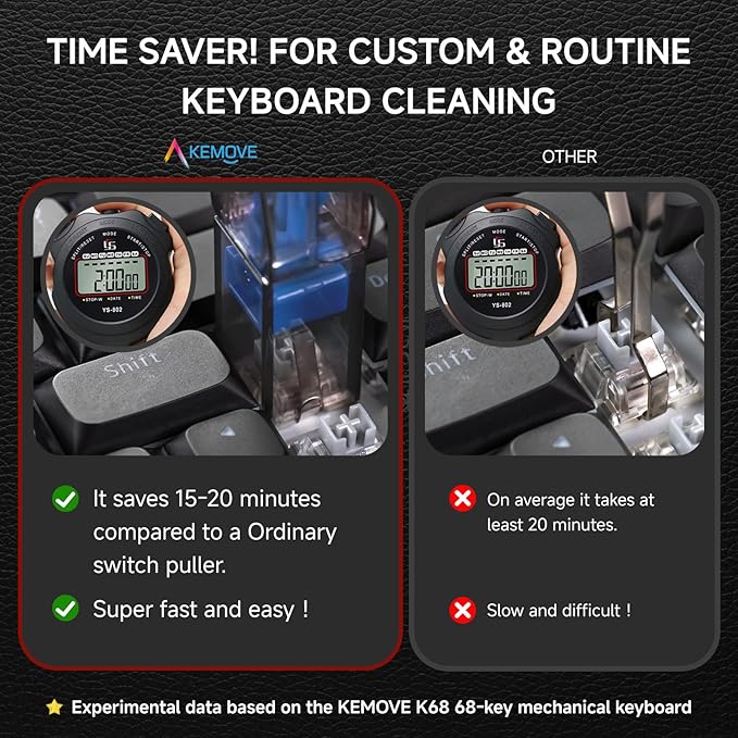 KEMOVE P10 2-in-1 Switch & Keycap Puller for Mechanical Keyboards, Quick & Painless Removal, DIY Customization, Maintenance, Cleaning for Beginners & Enthusiasts