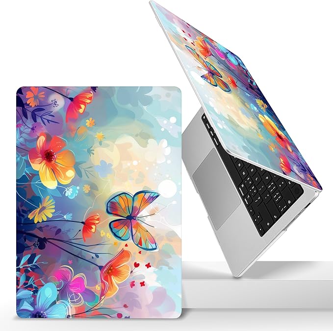for MacBook Pro 16 inch Case 2021 2022 2023 2024 Release A3186 A3403 M4 A2991 M3 A2780 M2 A2485 M1 Pro/Max, Hard Shell Case with Screen Protector & Keyboard Cover, Flowers & Butterflies