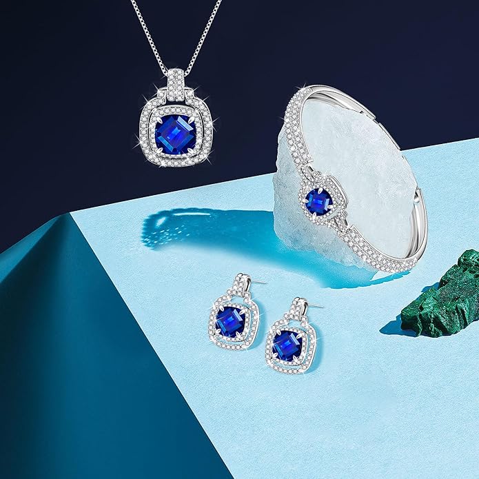 Celestial Whispers Crystal Jewelry Sets For Women Bracelet Necklace and Earrings Sets Idea Gift for Wife Girlfriend or Mothers