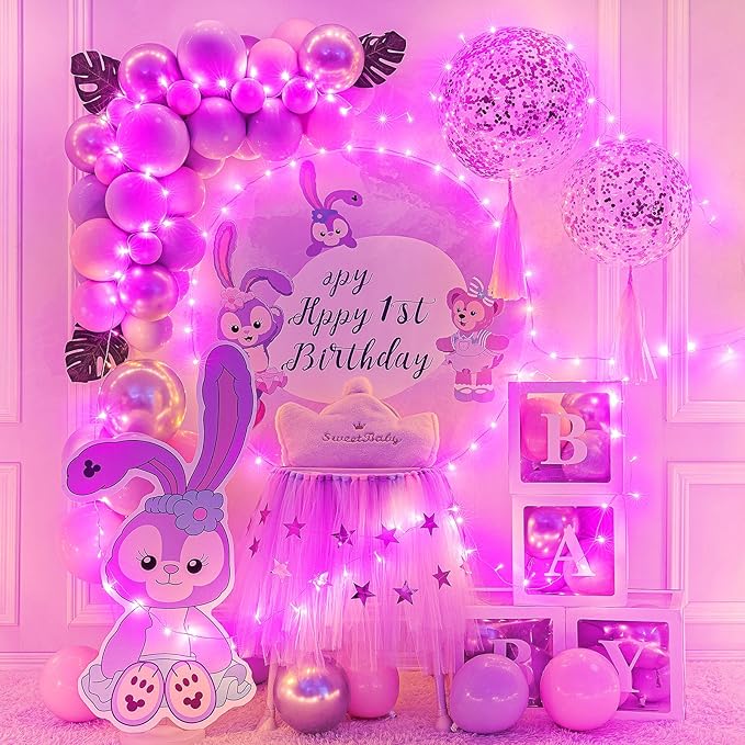 66FT 200 LED Christmas Lights Outdoor, Plug in Christmas String Lights Indoor, Waterproof & 8 Modes & Timer Function, Connectable Fairy Twinkle Light for Home Wedding Patio Party Decor, Pink