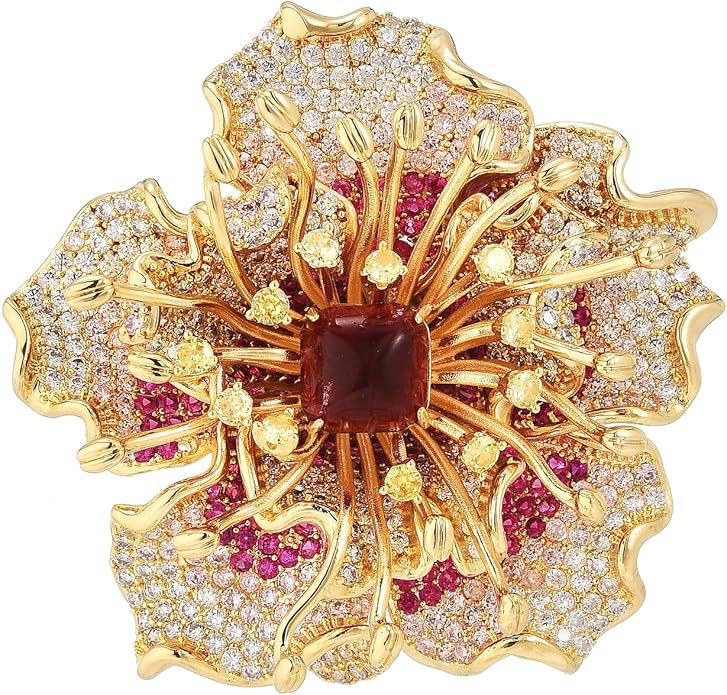Brooch Pins For Women Fashion, Flower Brooches Jewelry For Women Floral Series Brooches And Pins Designer Lady's Costume