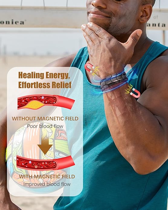 Copper Bracelet for Men, 3X Strength Magnetic Copper Bracelets for Men with 3500 Gauss Magnets, Adjustable Length with Sizing Tool