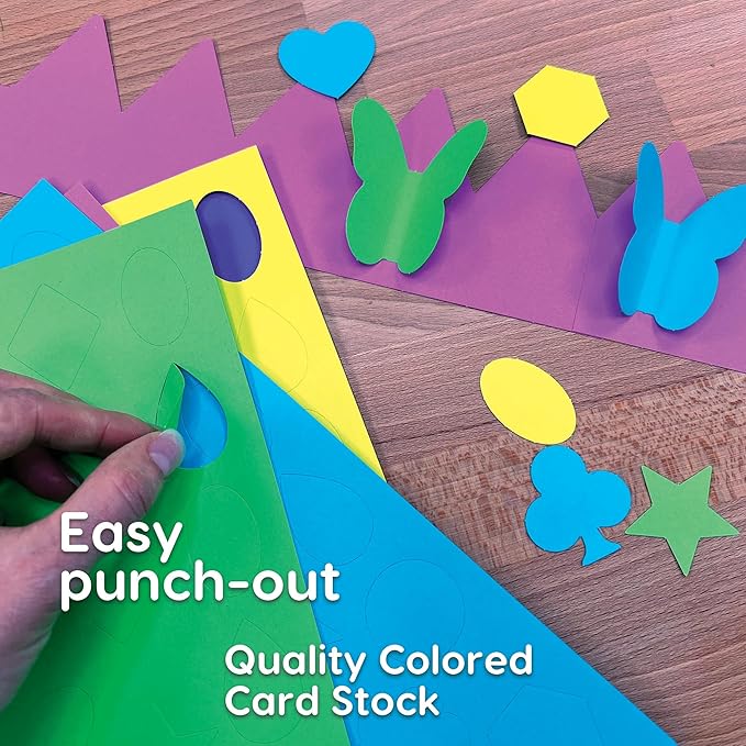 264pcs DIY Party Crown Kit – Makes 12 Princess King Children's Party Crowns, US Made HAPPY Colored Card Stock Easy Punch Out Craft for Royal Themed Birthday Party, Play Dates, Children's Theater Plays
