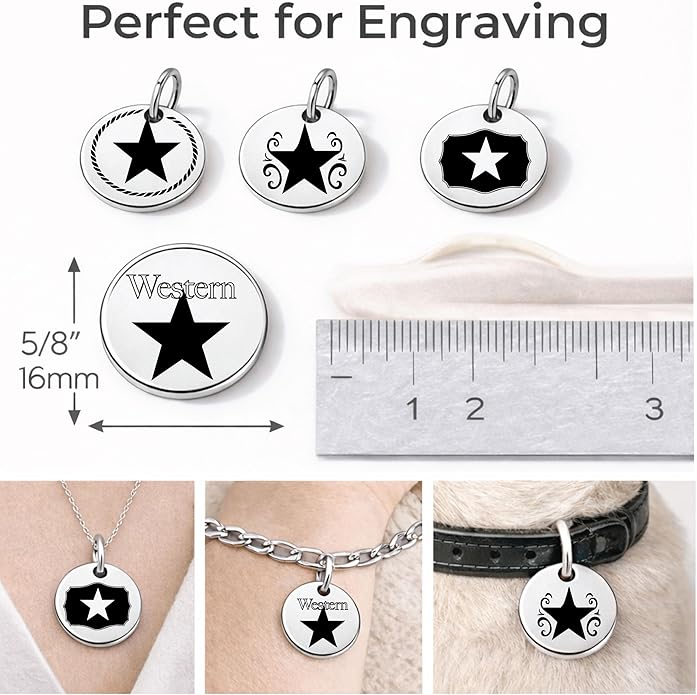 SM Design Western Charm Set of 4 – Stainless Steel Western Charms for Bracelets & Necklaces – Cowgirl, Ranch & Country Style Jewelry Charms – Western Gift for Women & Moms