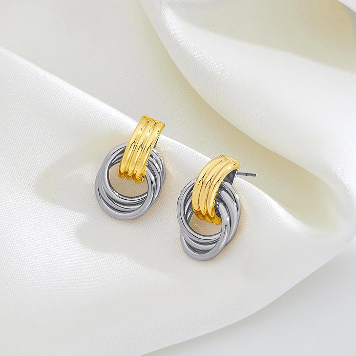 Gold Geometric Drop Dangle Earrings for Women Long Link Dangle Earrings Jewelry Gift