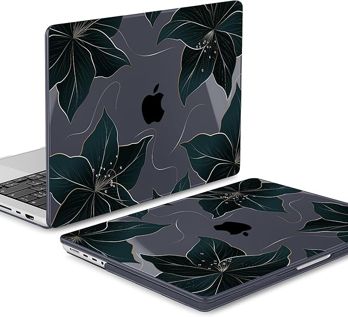 Mektron Case for MacBook Pro 16" M4 A3403 A3186 M3 A2991 M2 A2780 M1 A2485 (2021/2023/2024) Pro/Max with Touch ID, Hard Shell Plastic Laptop Cover Keyboard Cover Screen Protector, Floral C218