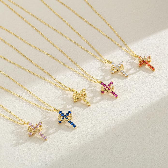 Tewiky Christian Gift Stocking Stuffers Cross Necklace for women-Dainty 14k Gold Plated/Silver Plated Pendant Necklaces Simple Cute Tiny Necklace Jewelry for Women