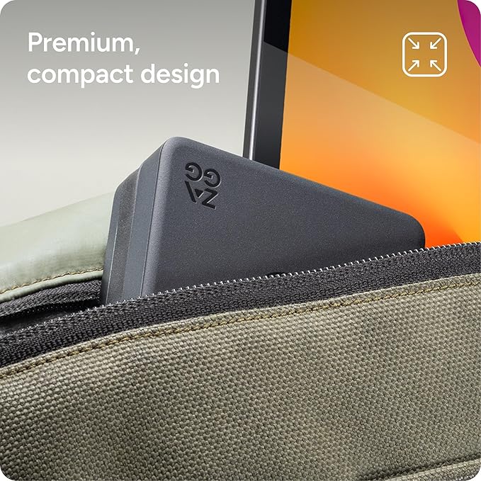 ZAGG 4-Port Hub with Wireless Charging - USB-C PD 100W, HDMI 4K, USB 10Gbps, High-Speed Charging & 4K Display, for Travel, Compatible w/Windows, macOS, iPadOS, ChromeOS, Android