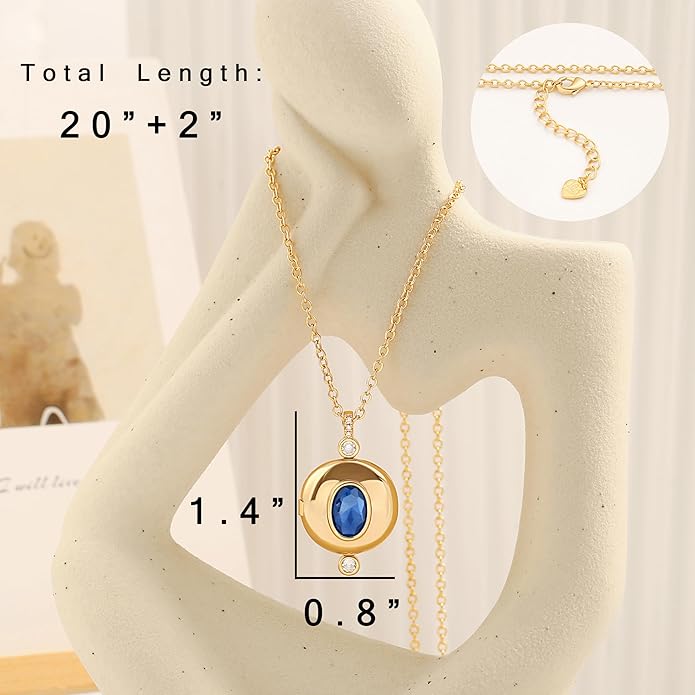 Aobei Pearl 18K Gold Plated Moon Star Lion Evil Eye Love Heart Cross Pendant Necklace Medallion Paperclip Chian Choker Layering Jewery for Women