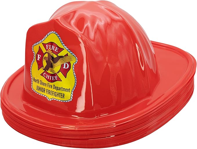 Kenco Kids Customizable Plastic Firefighter Hats -Choose your style, add your name or department