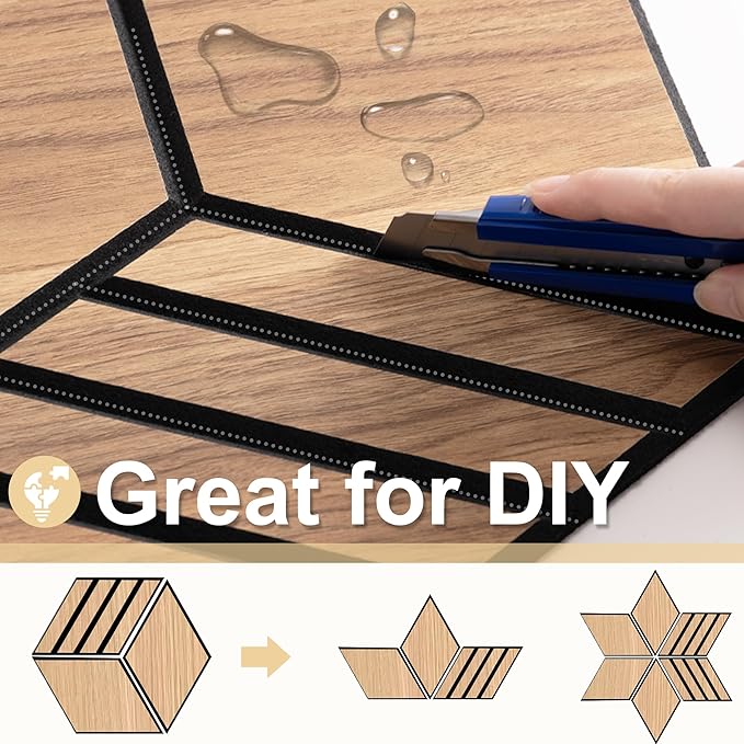 Mollywell Hexagon Acoustic Panels, Natural Oak S4, 14x12x0.4 Inch, 12 Pack |Wood Veneer|High Density Sound Proofing Wall Panels|Self Adhesive Sound Dampening Felt Wall Tiles|Home Theater|Gaming Room|