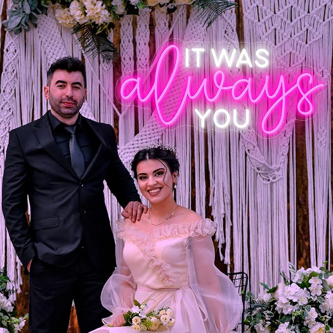 Custom Neon Signs, Personalized Large Led Neon Lights Sign,Neon Sign Customizable for Wall Decor Wedding Birthday Party Bedroom Bar Shop Name Logo Lights (Optional 18" to 60") (3 Lines)