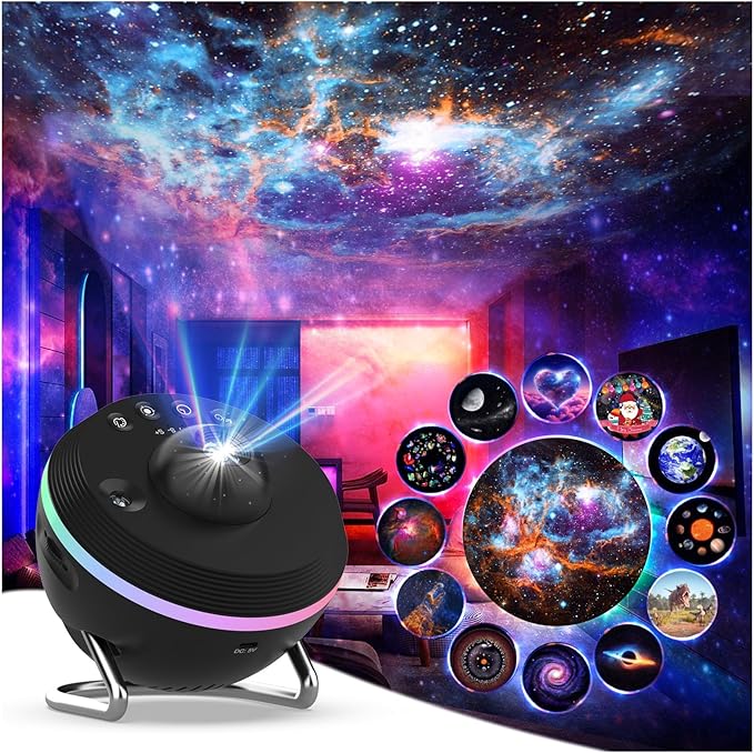DAYBETTER Galaxy Projector for Bedroom, 4k HD 13 in 1 Star Projector Galaxy Light, Star Night Light Projector with Meteor, Planetarium Projector for Kids Bedroom Birthday Christmas Gift (Dark Black)