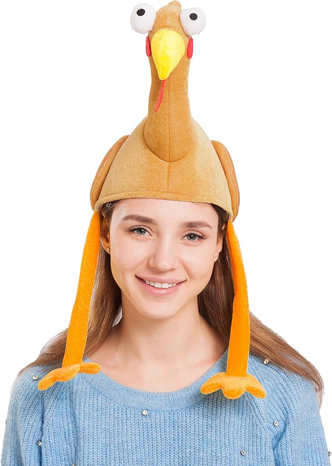 Spooktacular Creations Thanksgiving Turkey Hat, Thanksgiving Accessories Turkey Hat for Party Favor Supplies, Dress-up Party for Adults