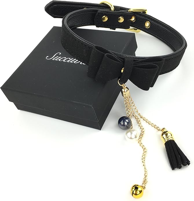 Bell Choker Collar Necklace Lolita Bow Collar Cat Kitty Velvet Necklace