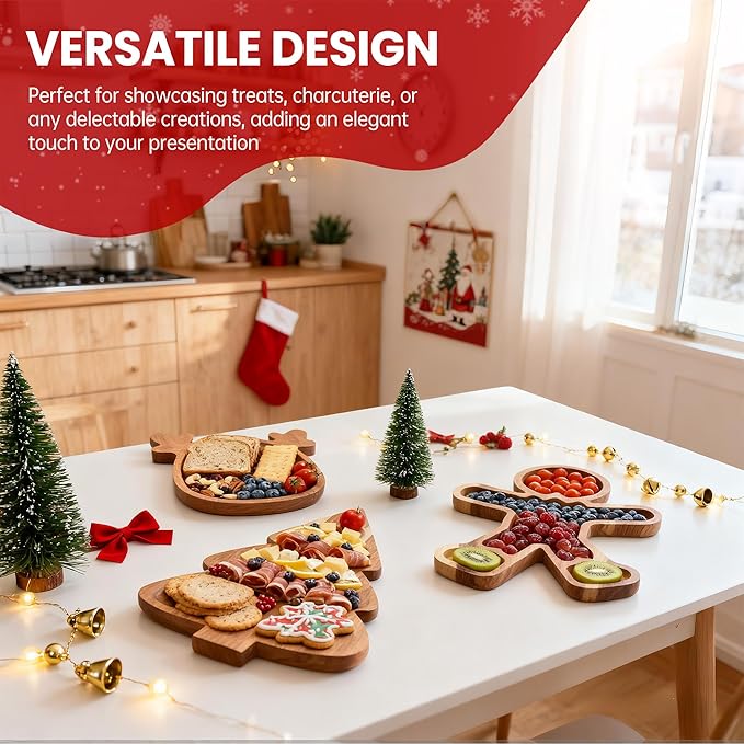 Charcuterie Board Set,Cheese Board for Serving,Gifts for Kitchen & Parties & House Warming,3-Piece Set,Large Size with Forks,Birthday Gift for Women