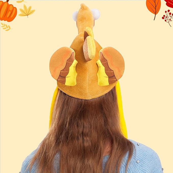 Spooktacular Creations Thanksgiving Turkey Hat, Thanksgiving Accessories Turkey Hat for Party Favor Supplies, Dress-up Party for Adults