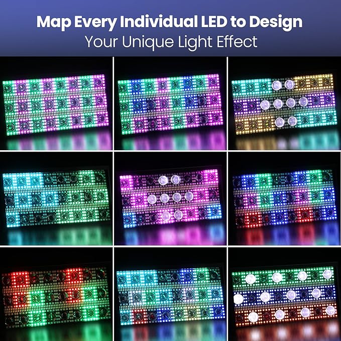 Betopper LF2405 300w Matrix Beam Strobe Effect Lights，Stage Lights Wash Strobe Light, Super Bright Large Flash Stage Lighting, DMX Dj Strobe Lights for Parties Club Disco Xmas etc（2）