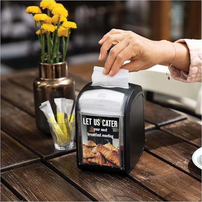Tork Xpressnap Fit White Dispenser Napkin N14, 2-ply, 36 packs x 120 napkins, DX800
