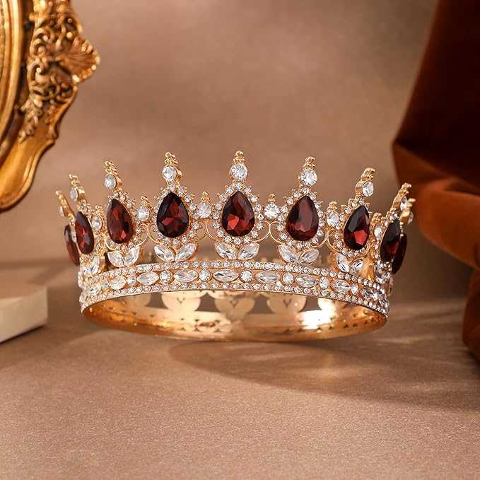 Queen Crown for Women Crystal Tiara for Girl Rhinestone Wedding Headband for Bride Hair Accessories for Costume Birthday Party Prom Gifts