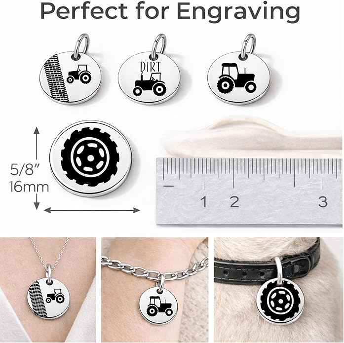 SM Design Western Charm Set of 4 – Stainless Steel Western Charms for Bracelets & Necklaces – Cowgirl, Ranch & Country Style Jewelry Charms – Western Gift for Women & Moms