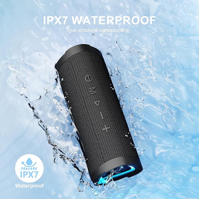 Vanzon V40 Bluetooth Speakers, Wireless Portable Bluetooth Speaker with IPX7 Waterproof, 24H Playtime, 24W Stereo Sound and TWS Dual Pairing, Great Choice for Gift