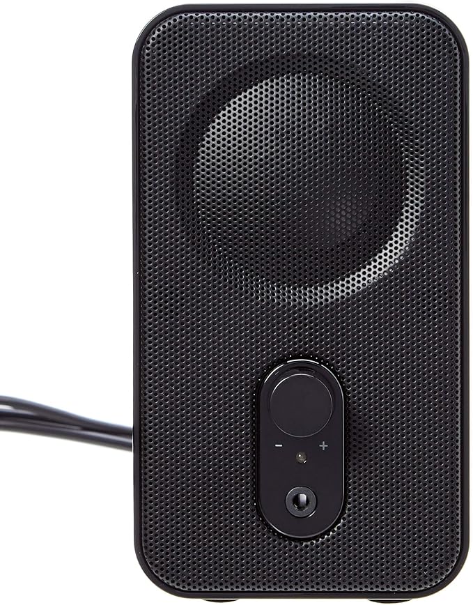 Amazon Basics Computer Speakers for Desktop or Laptop PC, AC-Powered (US Version), Black